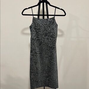 Vintage Y2K Glitter Paisley Bodycon Dress by Jump Apparel Co. | Women’s 5/6